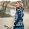 French Terry Sweat d’été Fleurs de givre Tissu bordure | Glitzerpüppi – bleu nuit/blanc,  thumbnail number 7