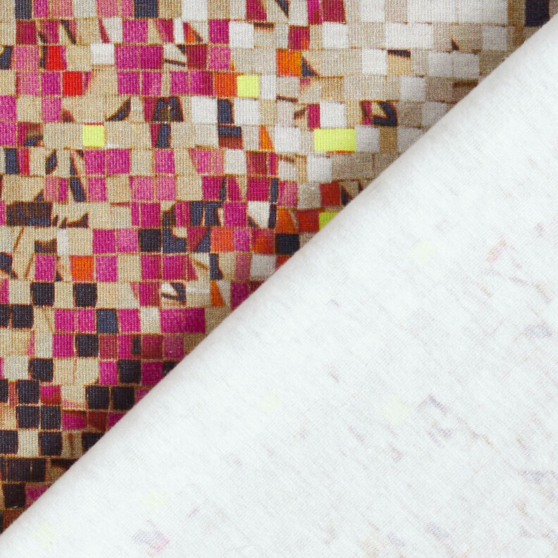 GOTS Jersey coton Mosaïques éparpillées | TCC x LOOKS by Wolfgang Joop – rouge/beige foncé,  image number 6