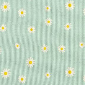 Jersey gaufré marguerites – menthe clair, 