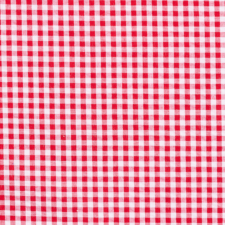 Seersucker Mélange coton à carreaux Vichy – rouge,  image number 1