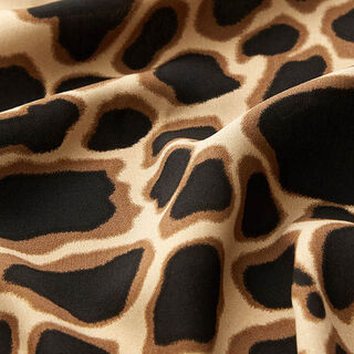 Tissu en viscose Motif léopard – beige/noir, 