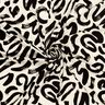 Jersey viscose Coups de pinceau abstraits – crème/noir,  thumbnail number 3