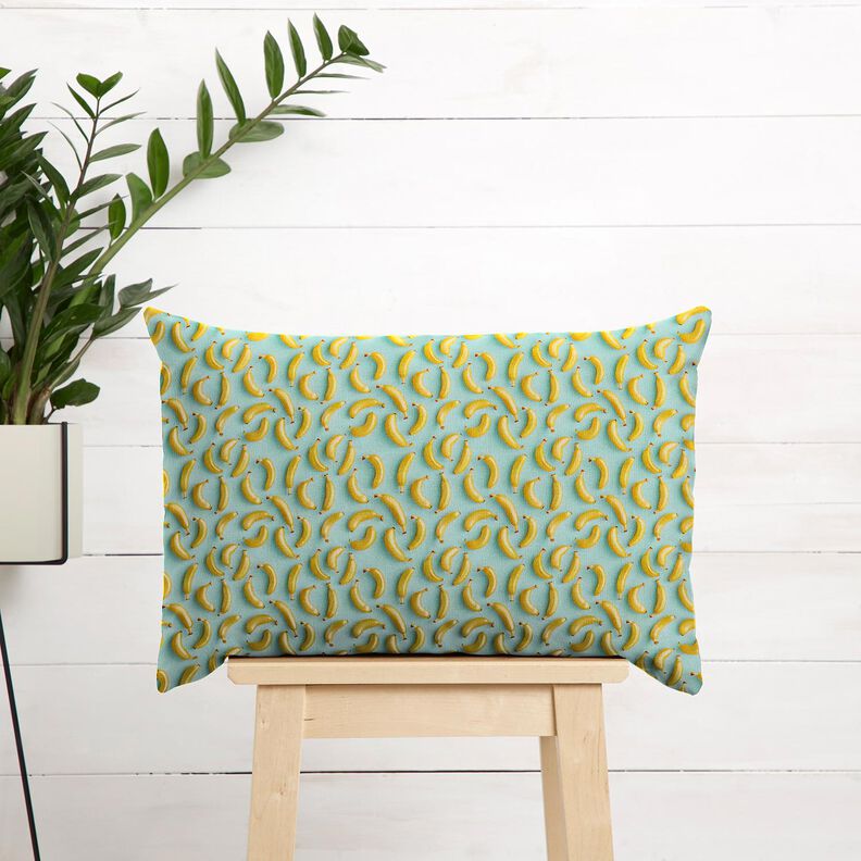 Tissu en coton Popeline bananes – eucalyptus/jaune soleil,  image number 6
