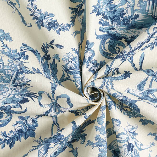 Tissu de décoration Canvas Couple romantique 280 cm – bleu,  image number 3