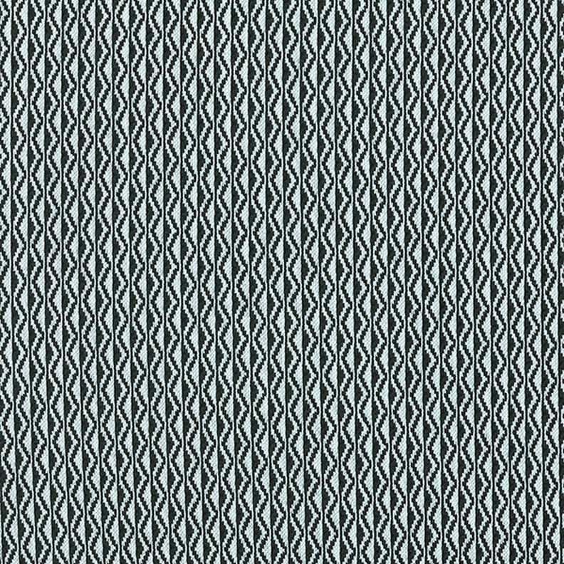 Jersey romanite Zigzag – bleu clair/noir,  image number 1