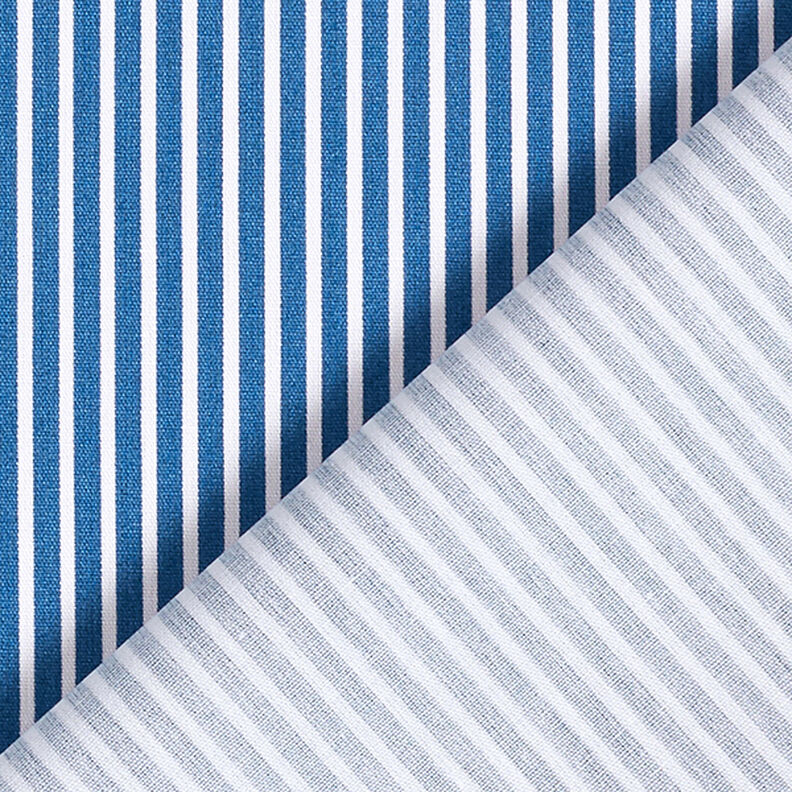 Popeline coton Rayures – bleu jean/blanc,  image number 4
