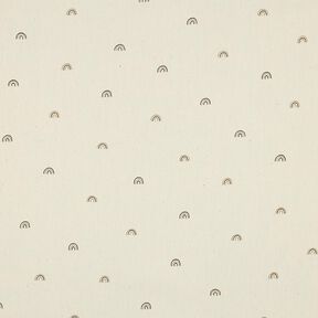 GOTS Popeline coton Petits arcs-en-ciel | Poppy Fabrics – nature/brun faon, 