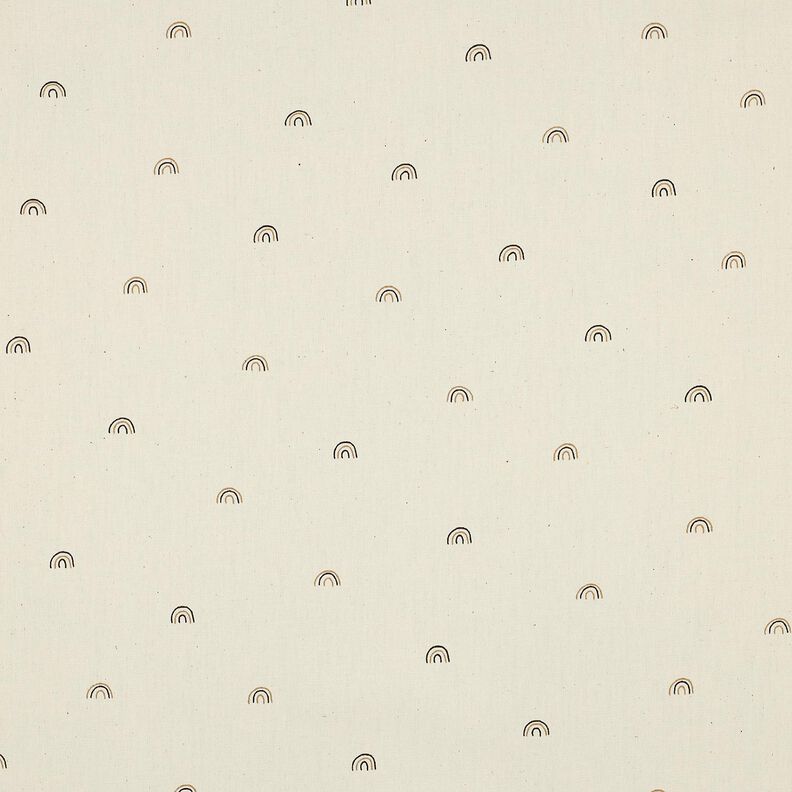 GOTS Popeline coton Petits arcs-en-ciel | Poppy Fabrics – nature/brun faon, image number 1