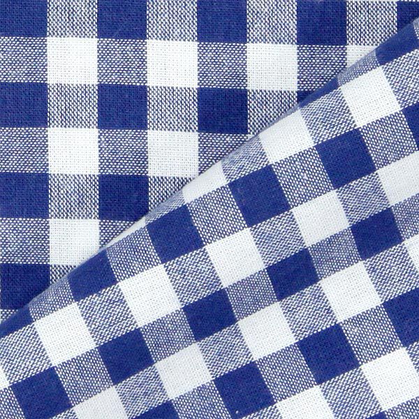 Tissu en coton Vichy - 1 cm – bleu roi,  image number 3
