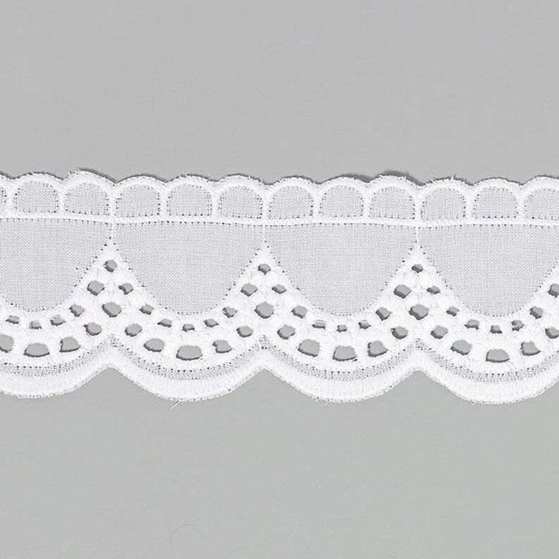 Broderie anglaise, 40mm – blanc,  image number 1