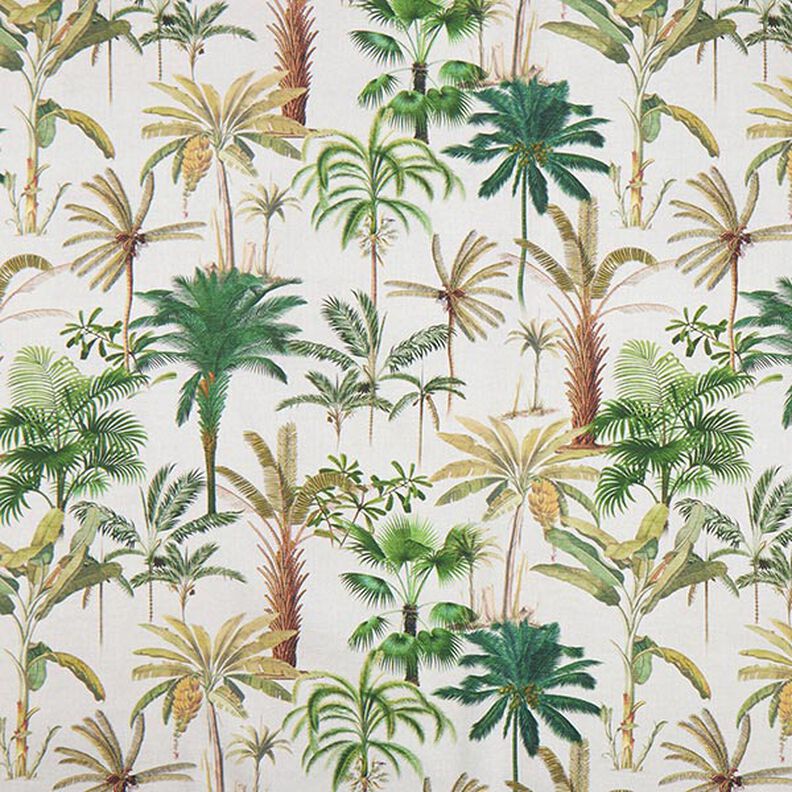 Tissu d’extérieur Canvas palmiers – nature/olive clair,  image number 1