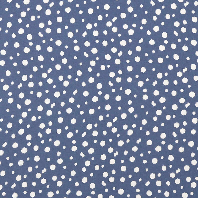 Tissu en viscose à pois irréguliers – bleu acier/blanc,  image number 1