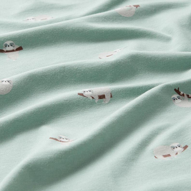 Jersey coton Paresseux – menthe clair, image number 2
