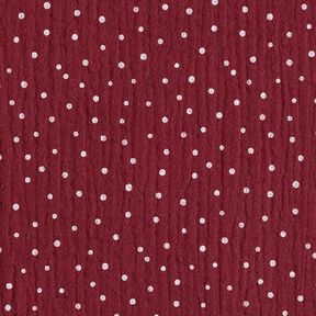 Tissu double gaze de coton Petits points – baies/blanc, 