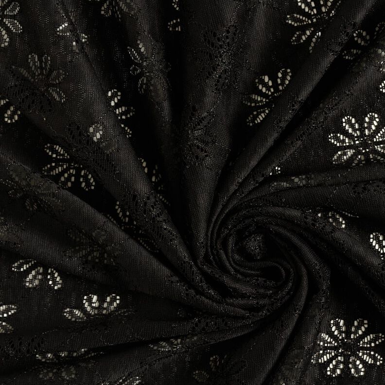 Stretch Fleurs en dentelle – noir,  image number 3