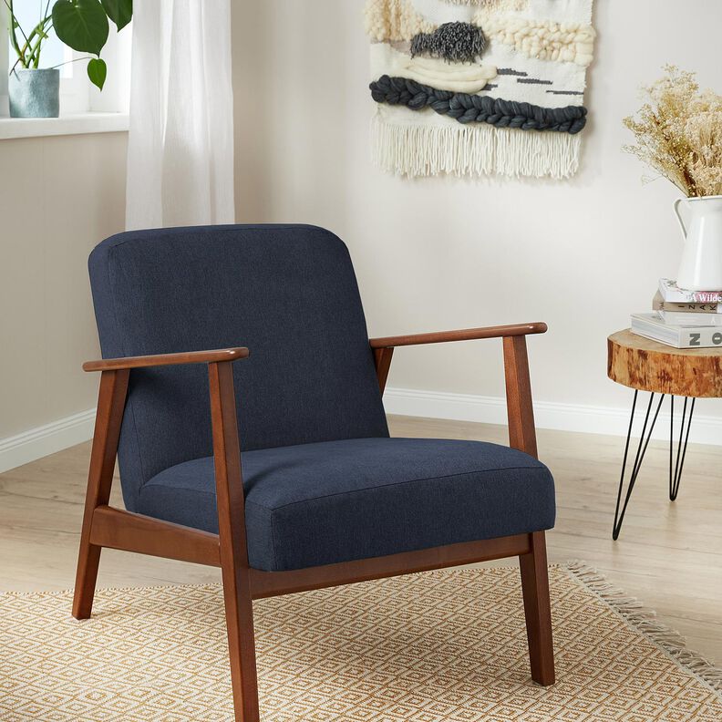 Tissu de revêtement Simili nubuck – bleu nuit,  image number 7