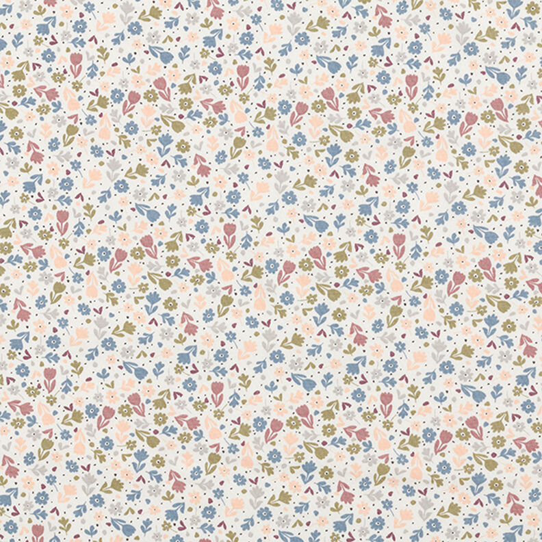 Jersey coton Jolies fleurs – écru, image number 1