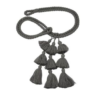 Embrasse avec pompons [75cm] – marron foncé, 