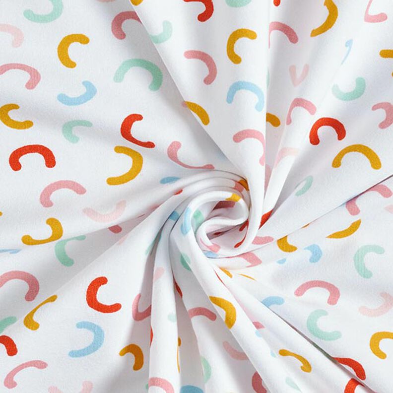 Sweatshirt gratté Arcs colorés – blanc,  image number 4