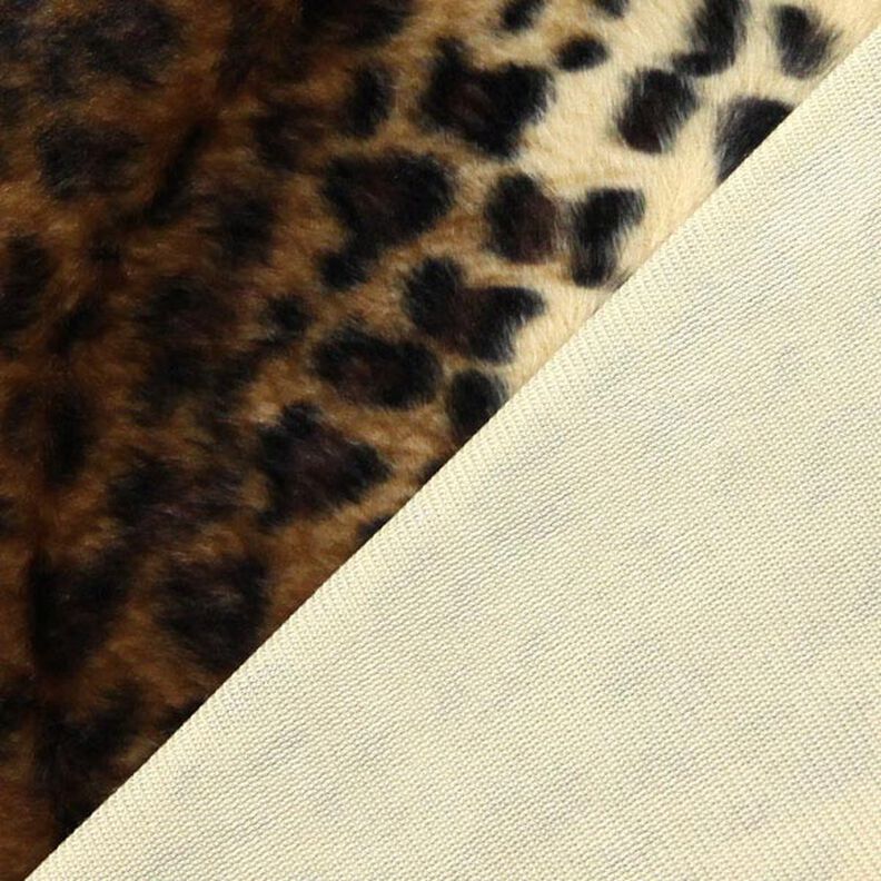 Imitation Fourrure d'Animal léopard – beige,  image number 3
