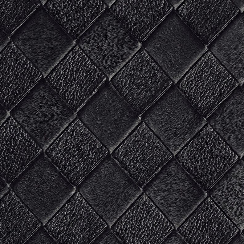 Imitation cuir aspect tressé – noir, image number 1