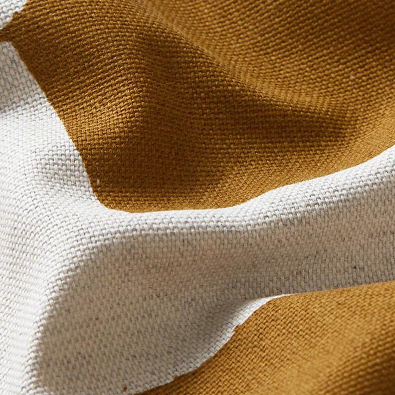 Tissu de décoration Semi-panama Formes abstraites – moutarde/nature,  image number 2