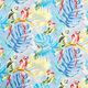 Tissu d’extérieur Canvas Oiseaux tropicaux – bleu clair/turquoise,  thumbnail number 1