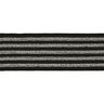 Ruban élastique à rayures [ Largeur : 25 mm ] – noir/argent,  thumbnail number 1