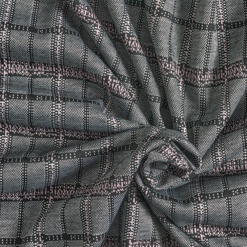 Maille jacquard à carreaux – noir/blanc, image number 3