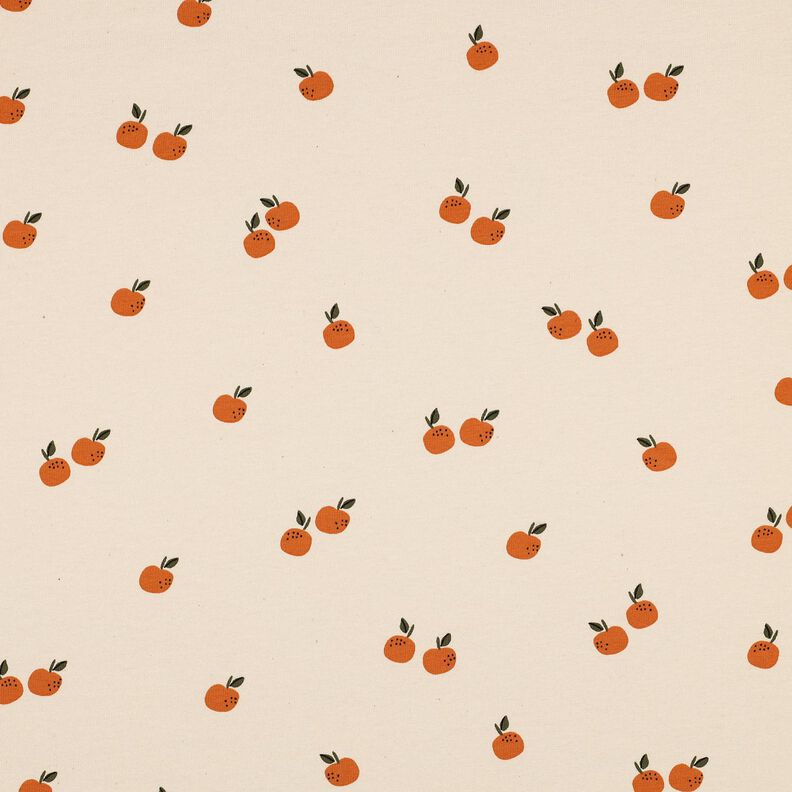 GOTS Jersey coton Oranges | Poppy Fabrics – beige clair/caramel,  image number 1