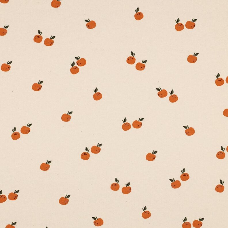 GOTS Jersey coton Oranges | Poppy Fabrics – beige clair/caramel, image number 1