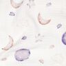 GOTS Tissu double gaze de coton Ciel nocturne Impression numérique | Poppy Fabrics – ivoire/mauve,  thumbnail number 2