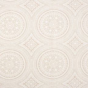 Tissu de décoration Canvas Mandala – nature/blanc, 