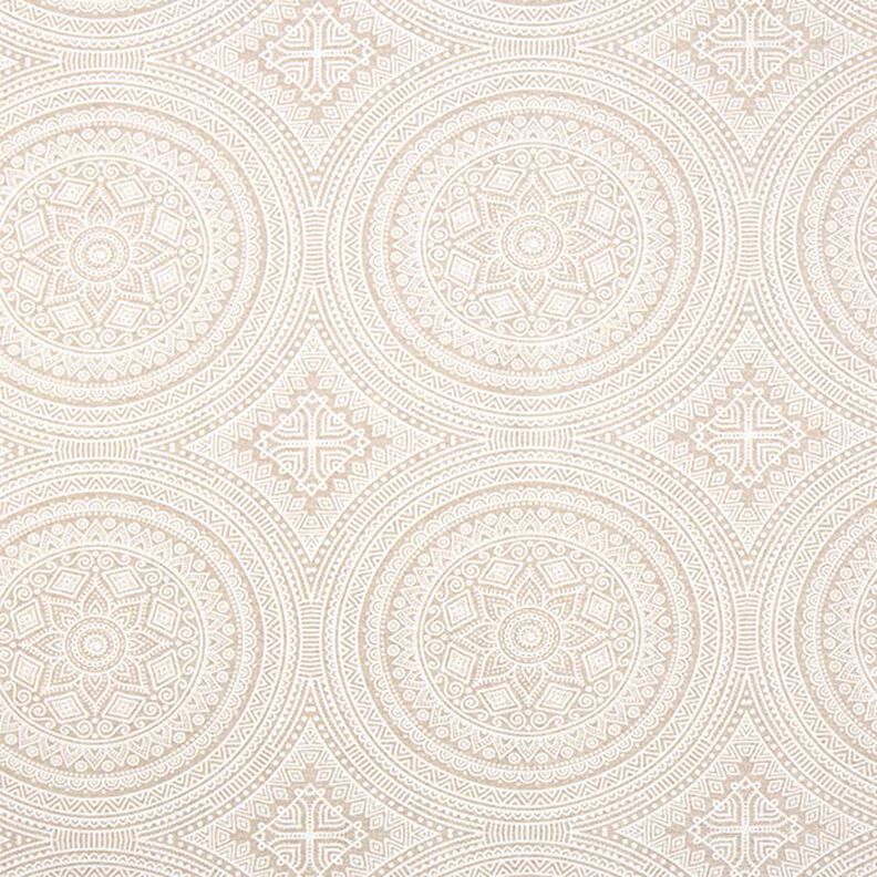 Tissu de décoration Canvas Mandala – nature/blanc,  image number 1