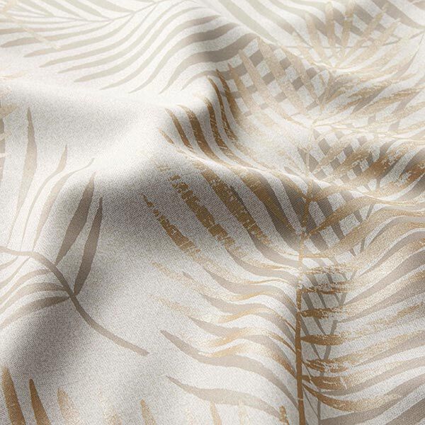 Tissu opaque palme metallic – beige/or,  image number 2