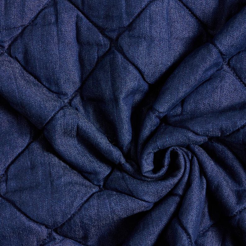 Jeans Tissu matelassé Losanges – bleu nuit, image number 3