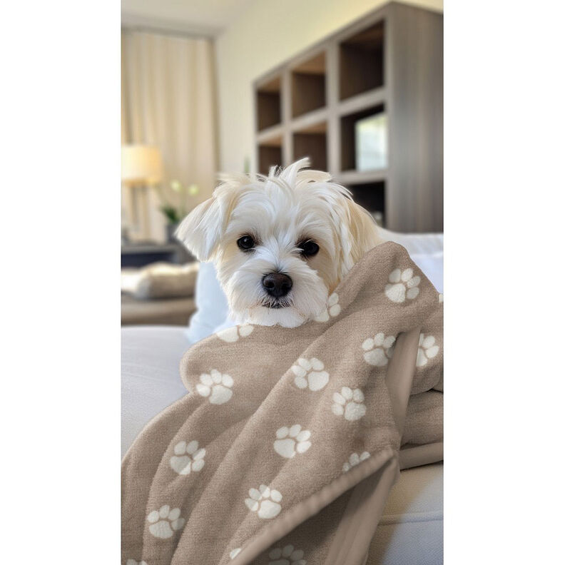 Polaire douillet Pattes d’animaux | by Poppy – taupe clair/ivoire,  image number 6