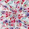 Jersey coton Impression numérique fleurs d'été – blanc/rose intense,  thumbnail number 3