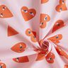 Tissu en coton Cretonne Grands cœurs – rosé/rouge,  thumbnail number 3
