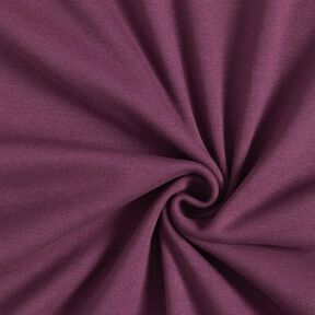 GOTS Bord-côtes coton | Tula – aubergine, 