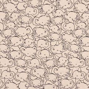 Coton mélangé Jersey Bousculade d'éléphants – nature, 