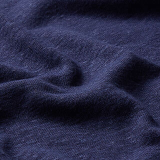 Tricot fin mélange viscose lin – bleu marine, 