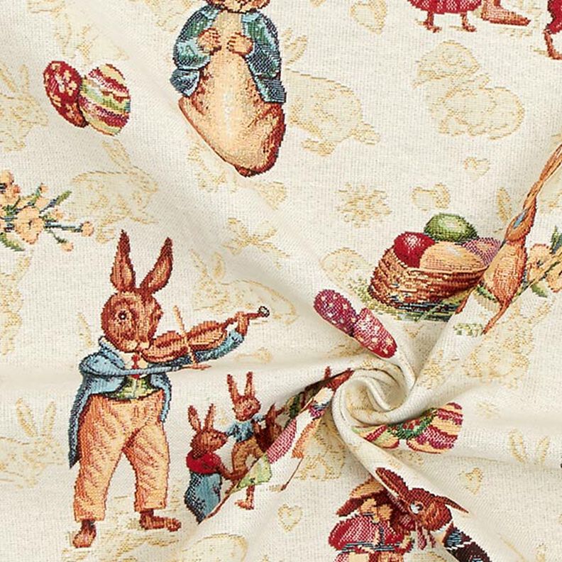 Jacquard Gobelin Famille de lapins de Pâques, image number 3