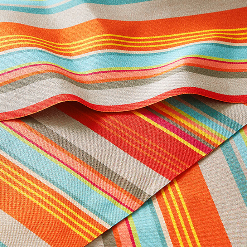 Tissu d’extérieur Canvas Rayures – orange/rouge, image number 6