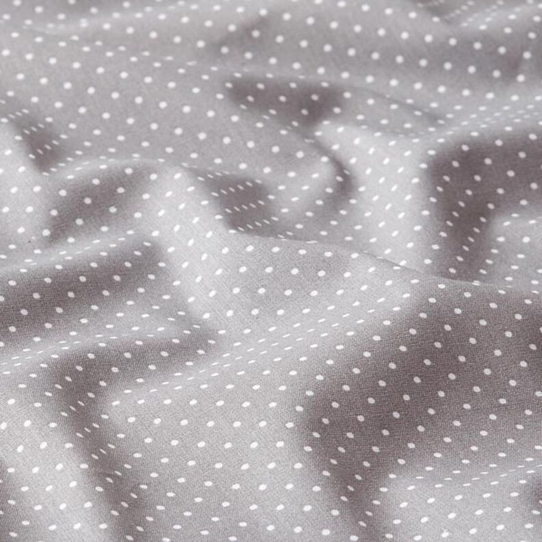 Popeline coton Petits pois – gris/blanc,  image number 2