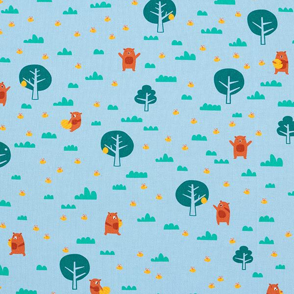 Jersey coton abeille et ours | PETIT CITRON – bleu clair, image number 1