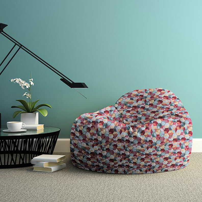 Tissu décoratif Gobelin hexagones colorés,  image number 7