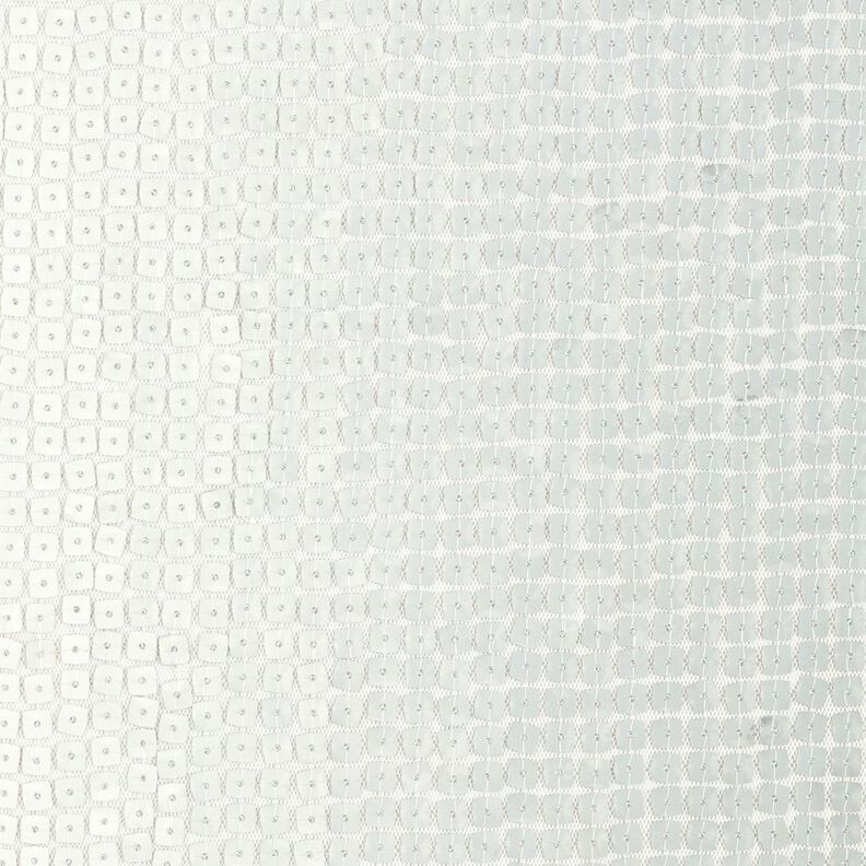 Tissu pailleté Carrés – argent métallisé,  image number 1