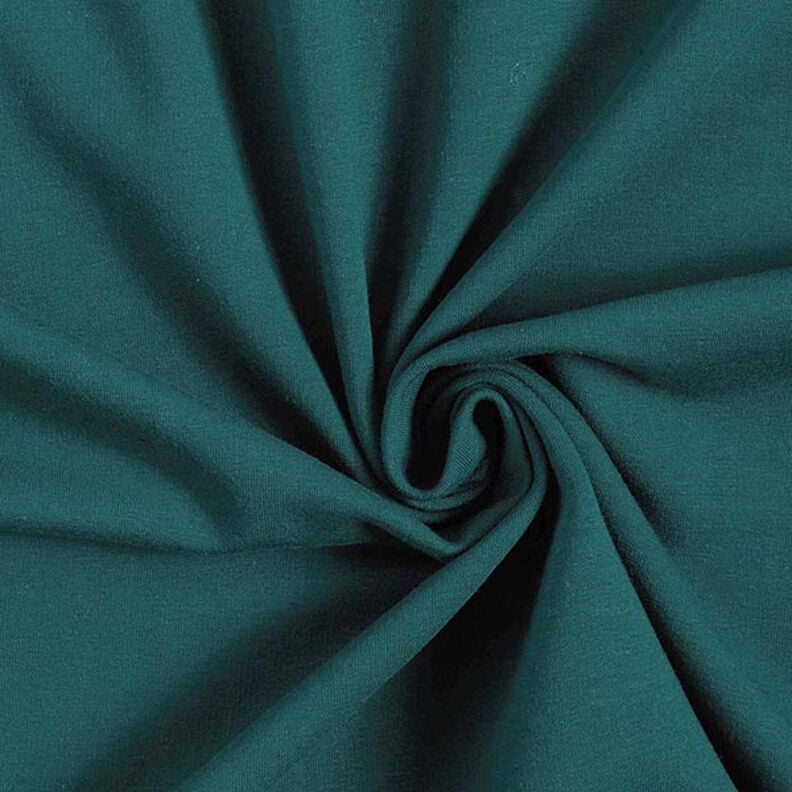 Molleton coton léger uni – vert foncé, image number 1