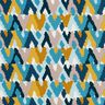 Tissu en coton Cretonne Imprimé ethnique – bleu brillant/moutarde,  thumbnail number 1